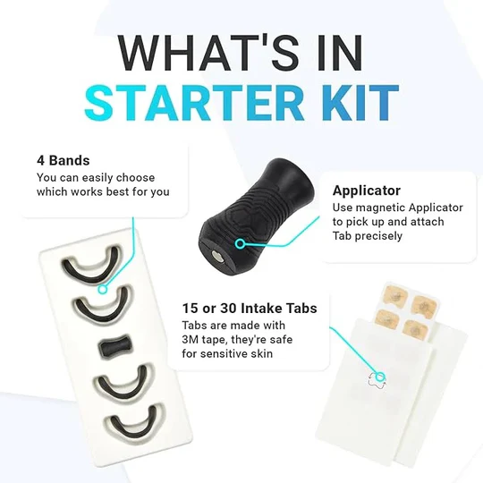 Magnetic Nasal Strips Snoring Relief Kit with Nose Clip