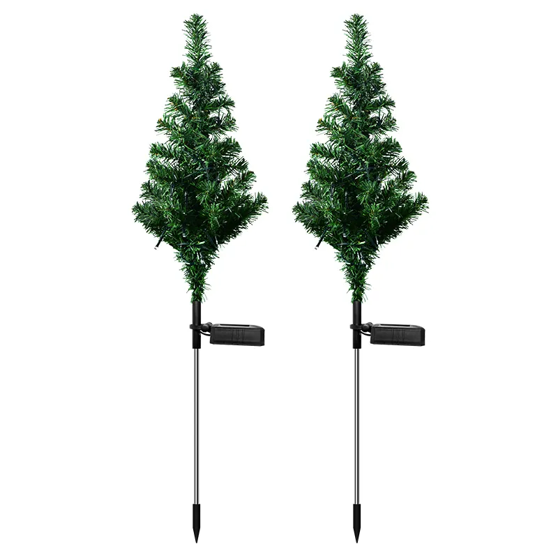 2 Pieces Solar Christmas Tree with Lighting Modes