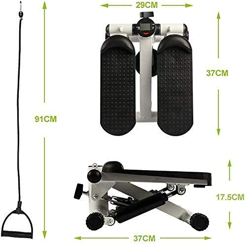 Mini Stair Stepper with Resistance Bands – Portable Full Body Home Workout Machine