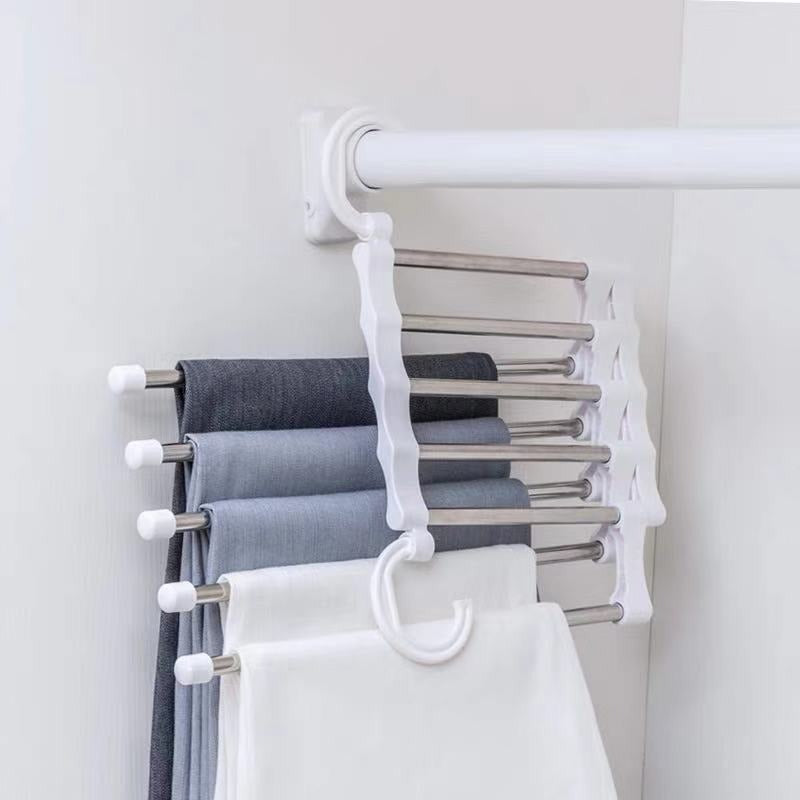 Multifunctional Wardrobe 5 Layers Pants Storage Rack Hangers Holders