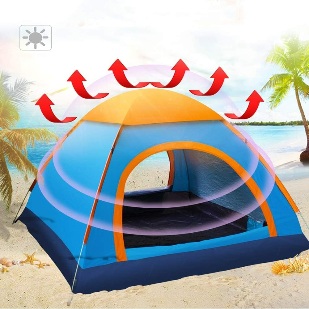 Automatic Pop-Up Tent โ Double Door, Single Layer, Waterproof & Windproof for Outdoor Camping with Carry Bag โ Green