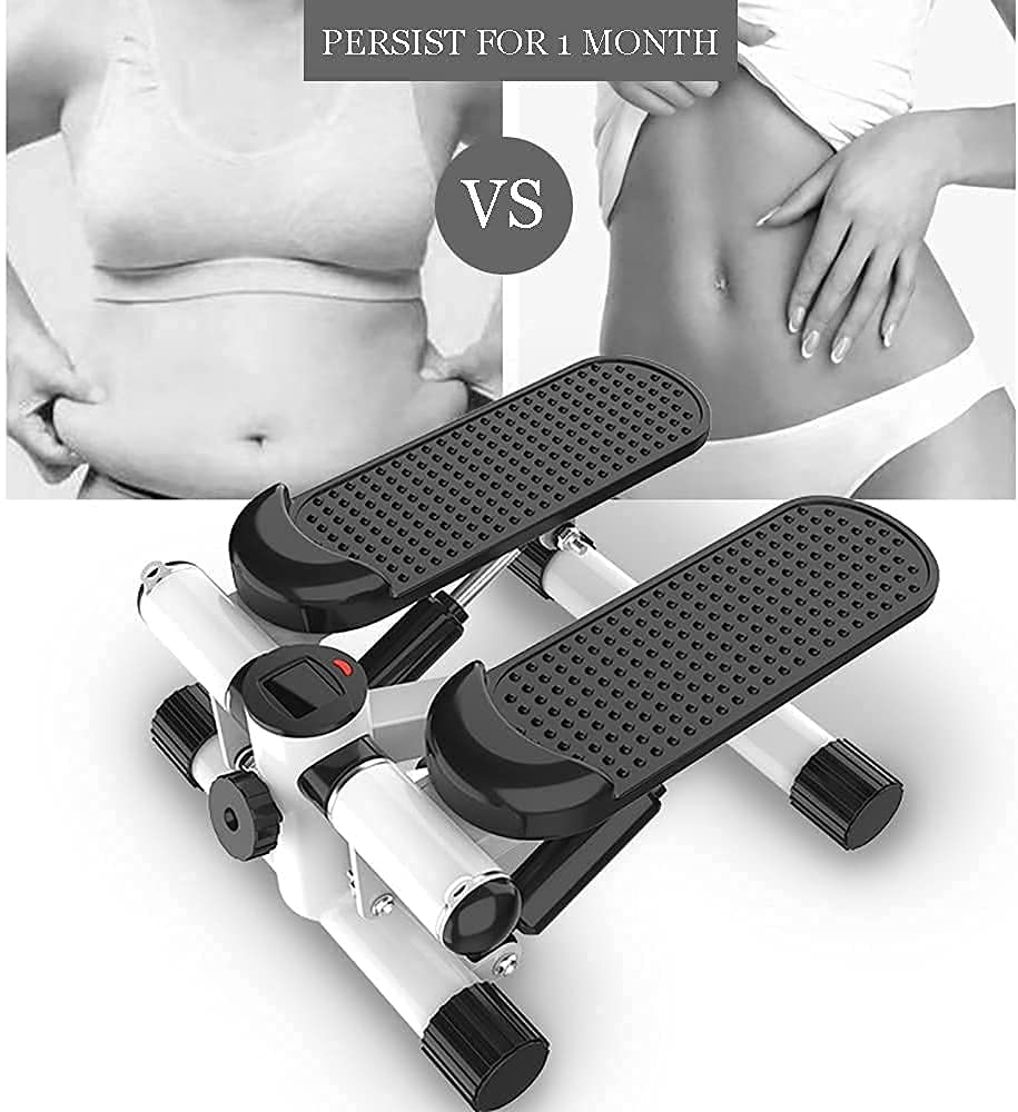 Mini Stair Stepper with Resistance Bands – Portable Full Body Home Workout Machine