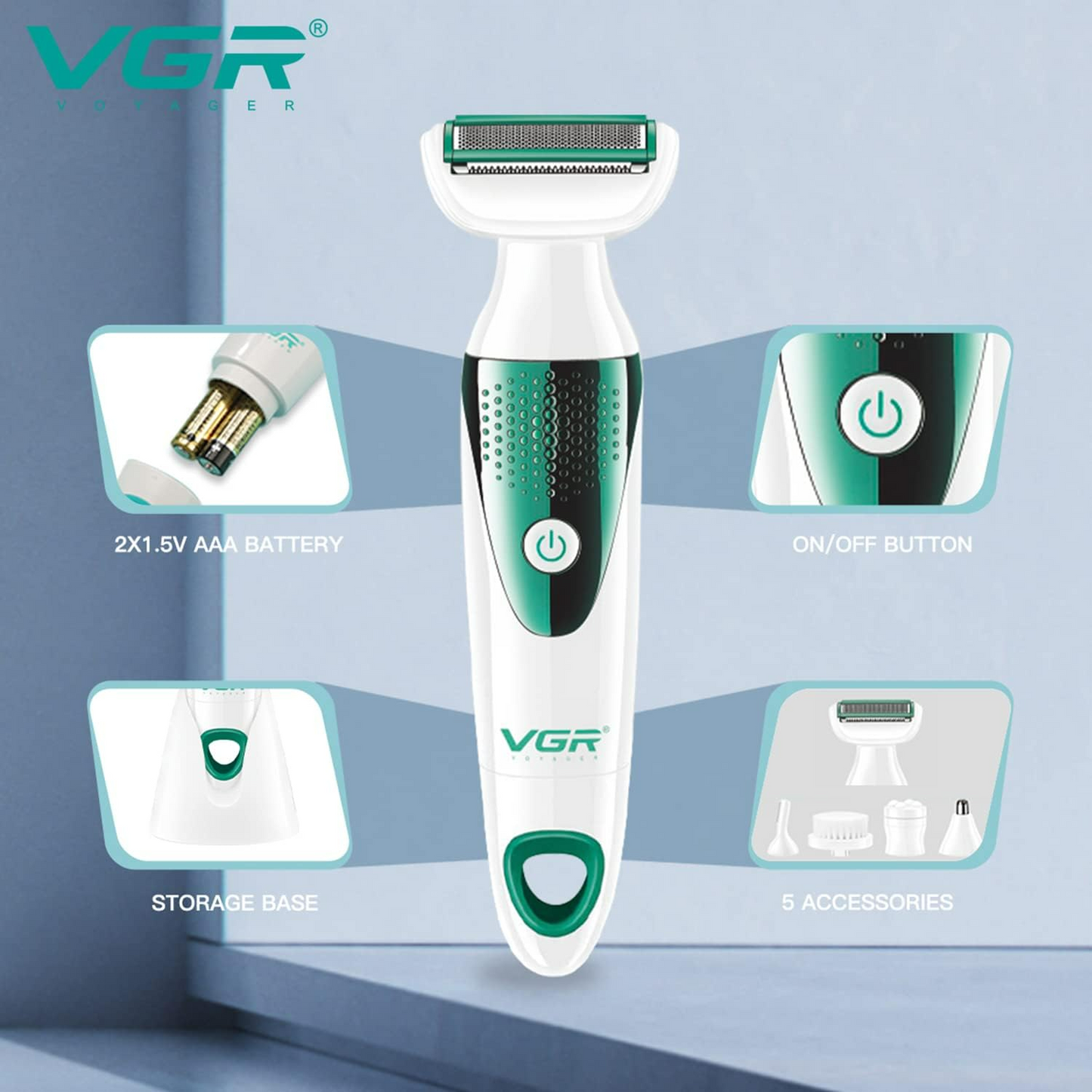 VGR V720, Lady Epilator Hair Removal Bikini Hair Remover