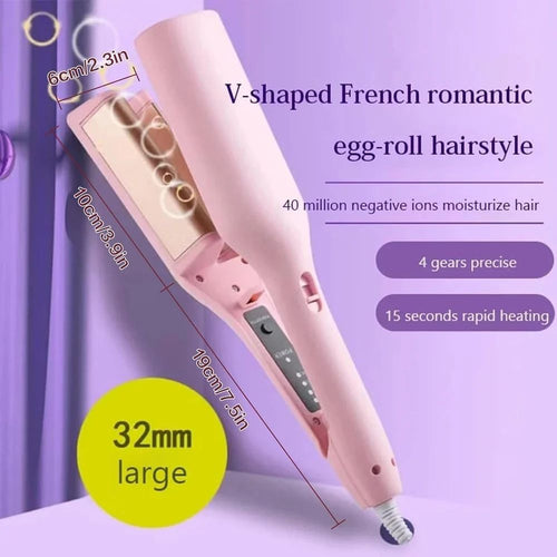Multifunctional Hair Wavy Curler V Shaped Curling Iron for Beach Waves With 4 Adjustable Temperatures