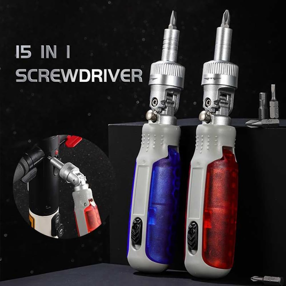 15 in 1 Magnetic Ratchet Screwdriver Set โ Multi-Angle Adjustable Tool Kit for DIY Repairs
