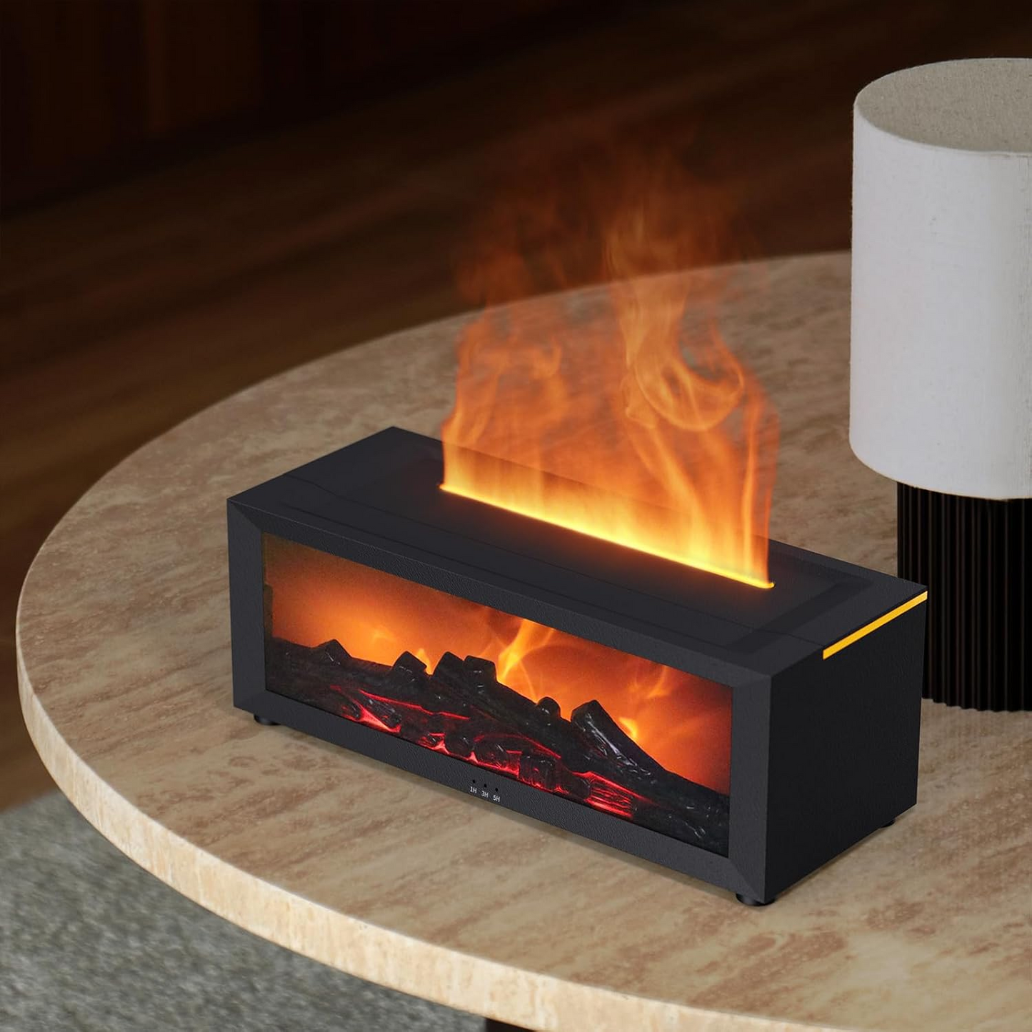 Flame Fireplace Diffuser, Vintage Fireplace Aromatherapy Diffuser Humidifier