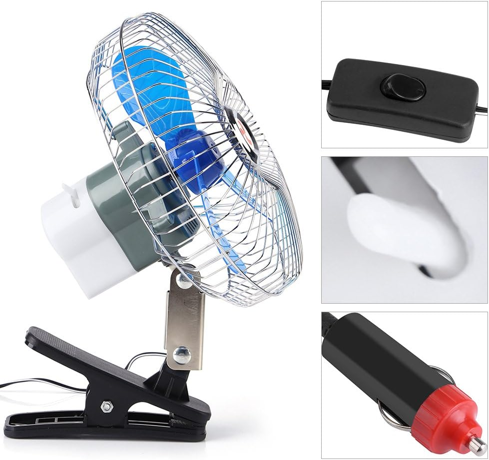 Mini Clip Rotating Fan 12V