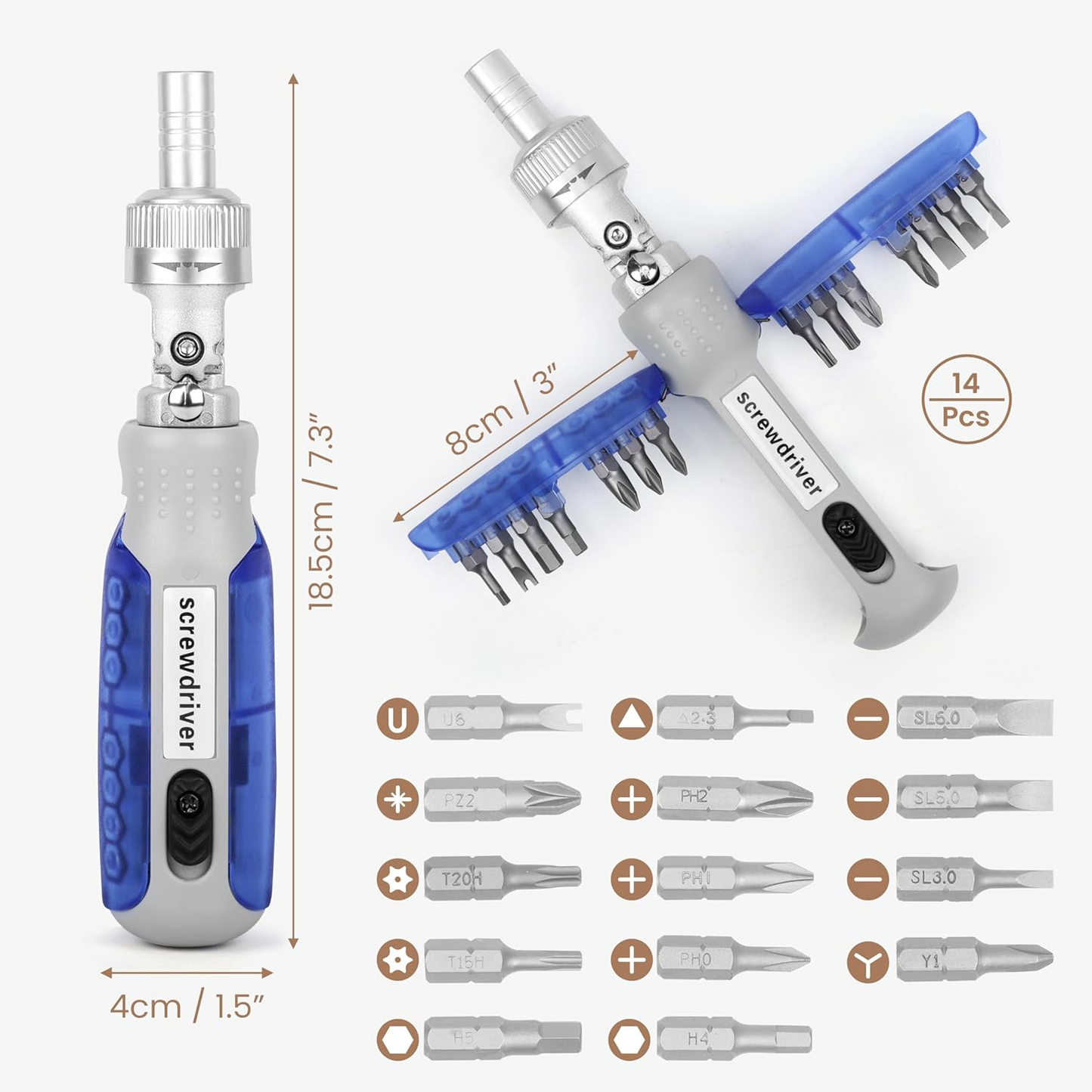 15 in 1 Magnetic Ratchet Screwdriver Set โ Multi-Angle Adjustable Tool Kit for DIY Repairs