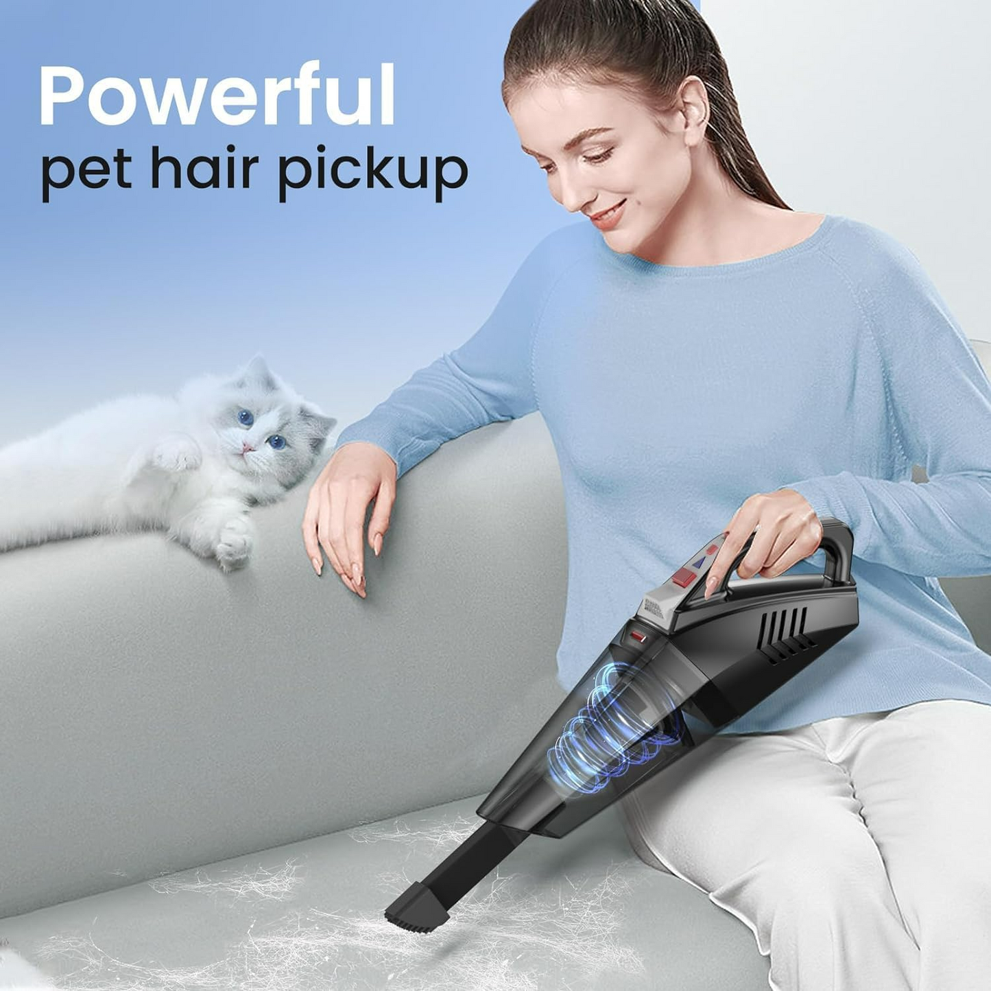 Cordless Handheld Vacuum – Portable Rechargeable Car & Home Mini Vacuum Cleaner 9000Pa