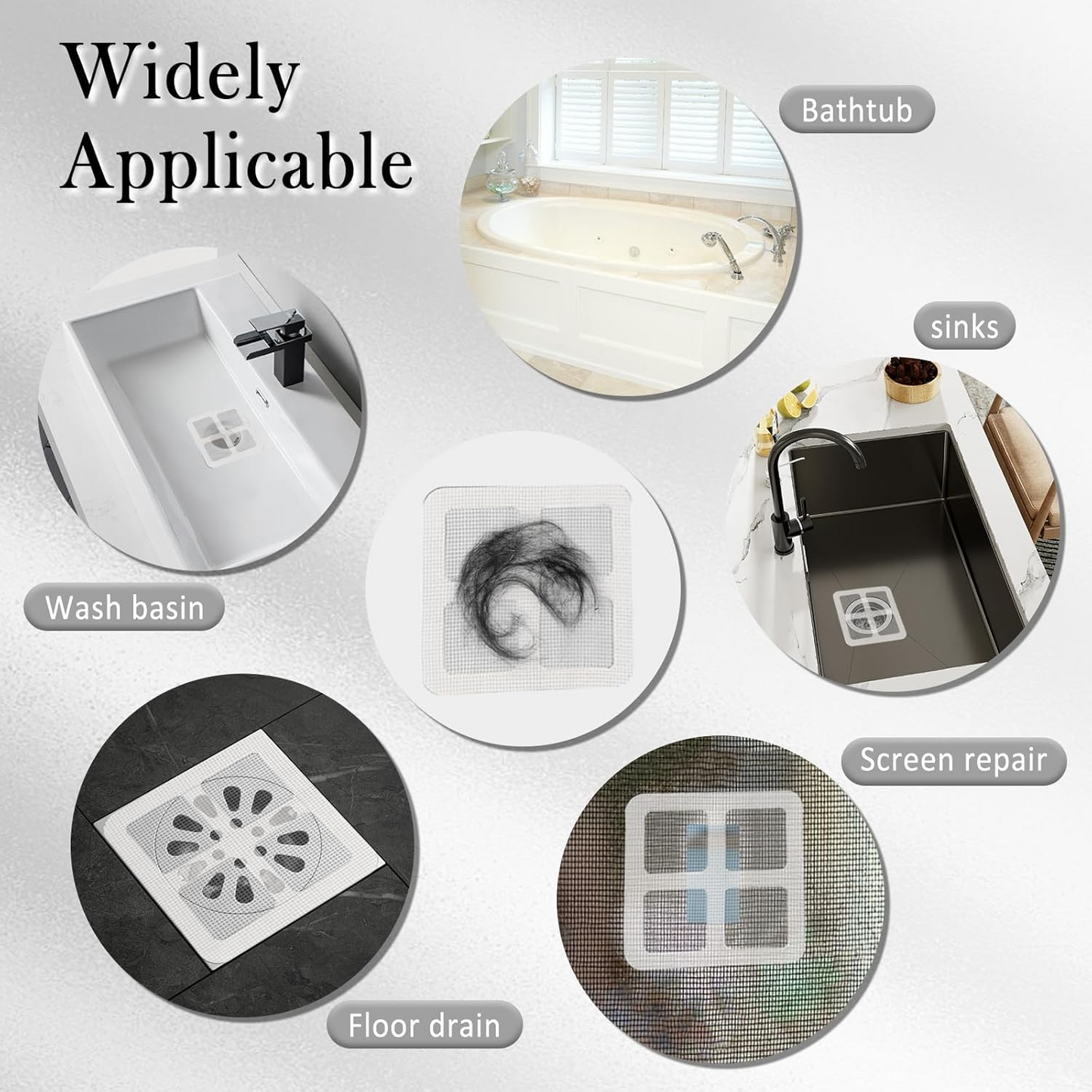 Set of 10 Anti-Clog Mesh Drain Filter โ Hair & Insect Resistant Bathroom Screen
