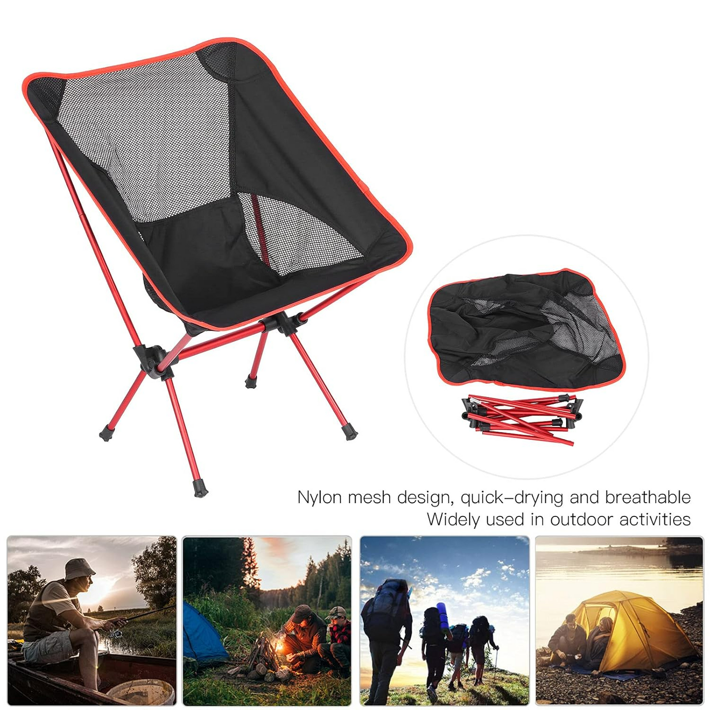 Folding Camping Chair โ Portable Foldable Outdoor Seat