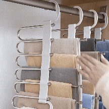 Multifunctional Wardrobe 5 Layers Pants Storage Rack Hangers Holders