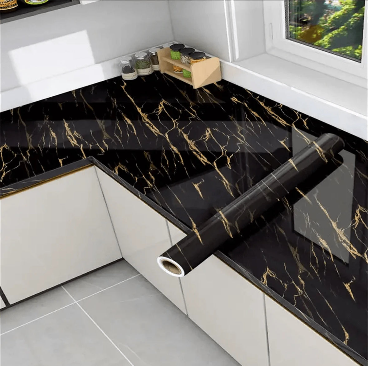 Luxury Marble Self-Adhesive PVC Wallpaper Roll 5 Meter