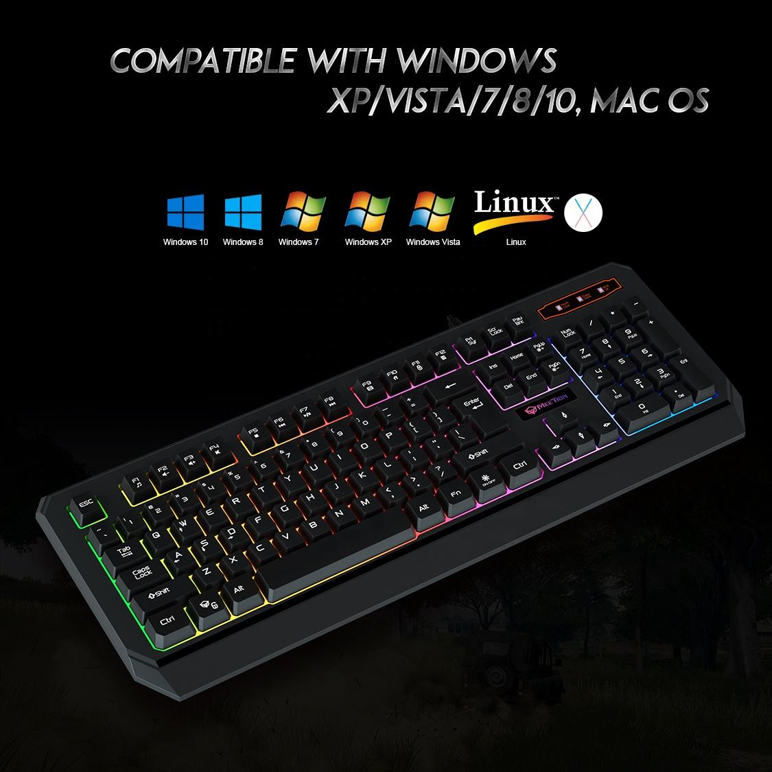 MEETION  Wired RGB Gaming Keyboard MT-K9320