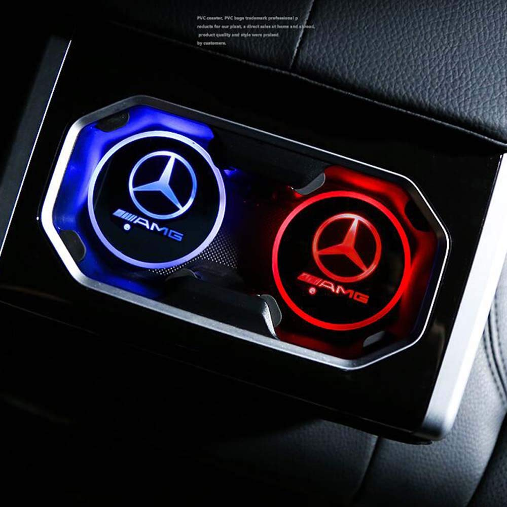 Car LED Light Cup Mat โ 7 Color Atmosphere Pad