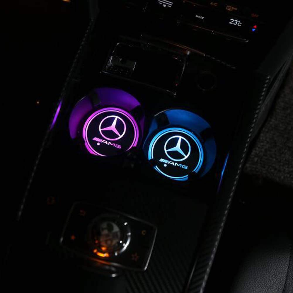 Car LED Light Cup Mat โ 7 Color Atmosphere Pad