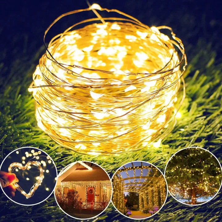 500 LED Fairy Copper String Lights 50 Meter Waterproof Multicolors Light Christmas