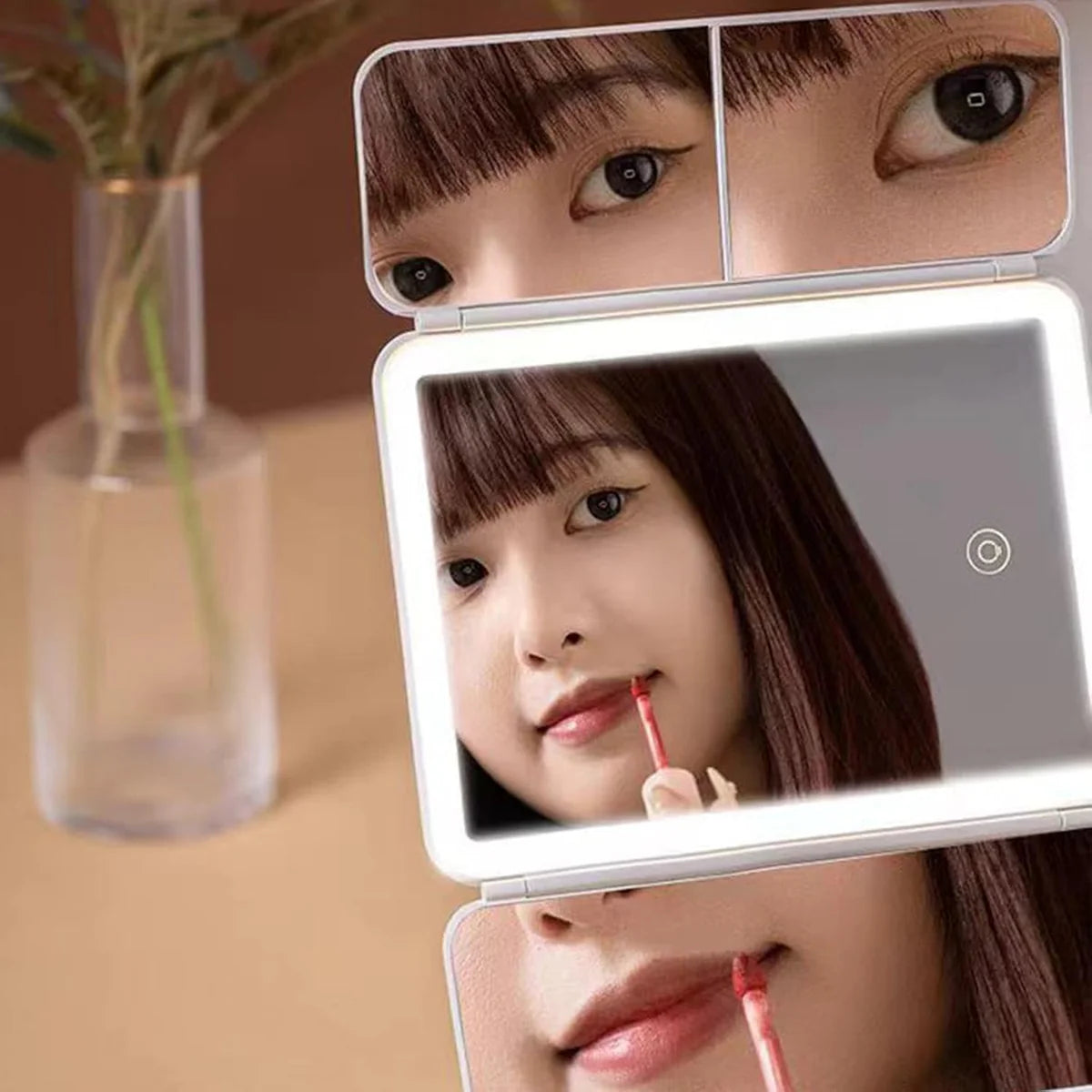 Smart LED Makeup Mirror Foldaway