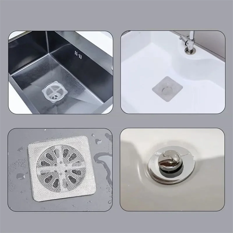 Set of 10 Anti-Clog Mesh Drain Filter โ Hair & Insect Resistant Bathroom Screen