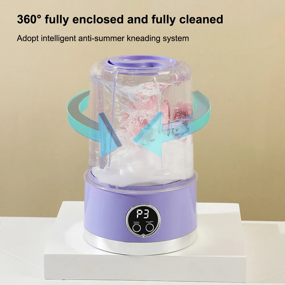 Portable Mini Washing Machine Rechargeable Washer