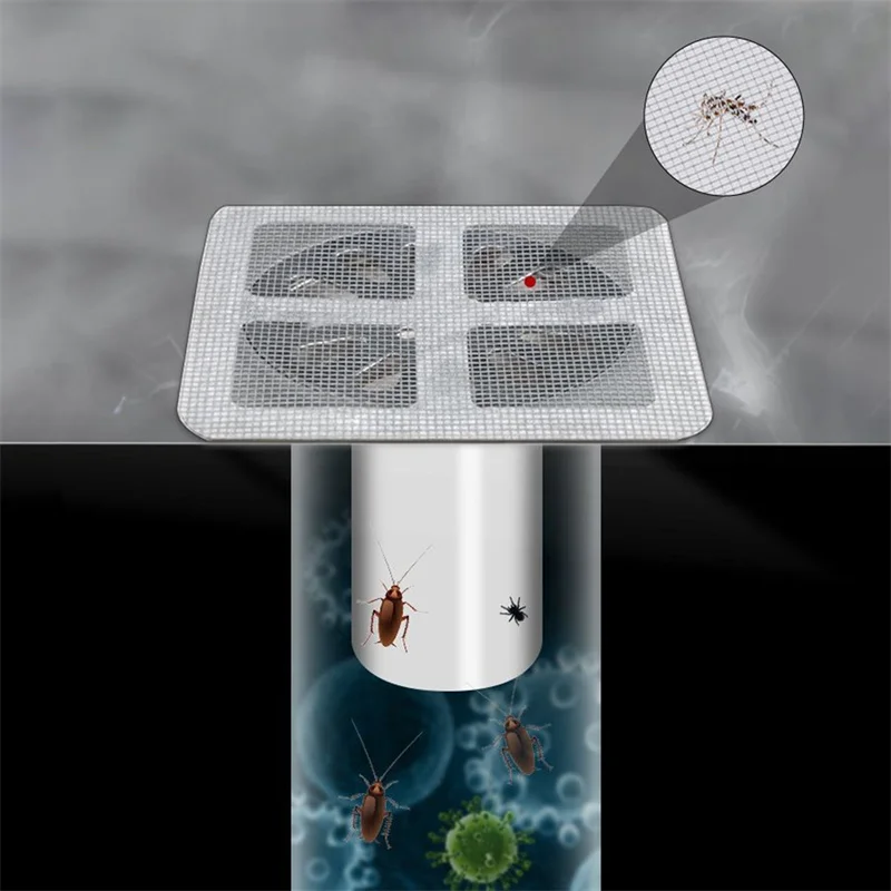 Set of 10 Anti-Clog Mesh Drain Filter โ Hair & Insect Resistant Bathroom Screen