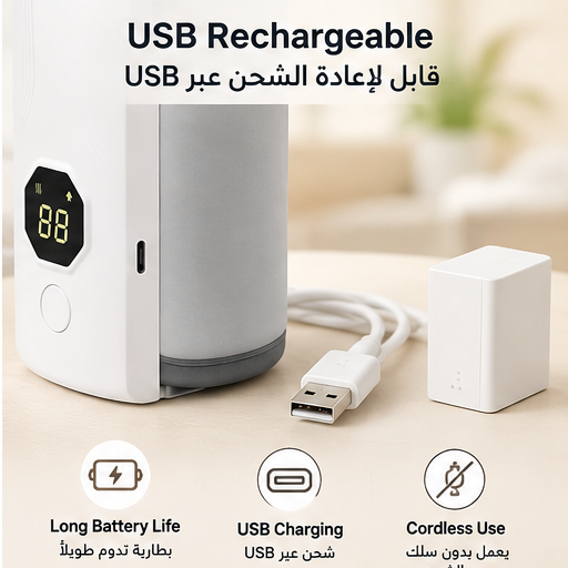 Portable Baby Bottle Warmer with Digital Temperature Display