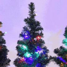2 Pieces Solar Christmas Tree with Lighting Modes