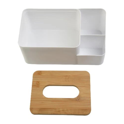White Tissue Box – Multi-Function Plastic Napkin Holder & Organiser