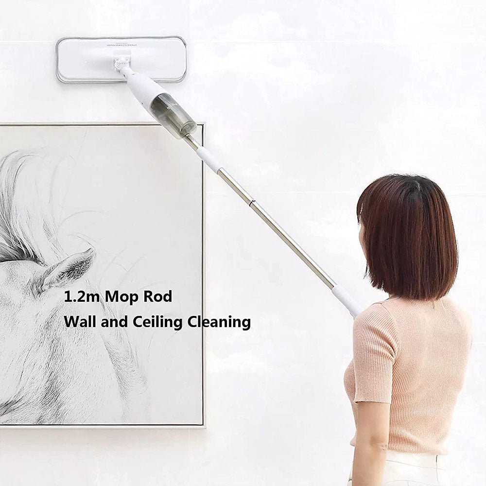 360° Microfiber Spray Mop – Flat, Multi-Surface Floor Cleaner with Refillable Bottle & Washable Pads