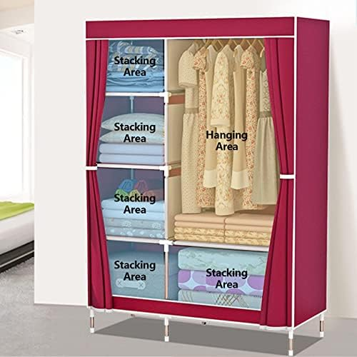 Foldable Clothes Storage with Hanging Rail 88105