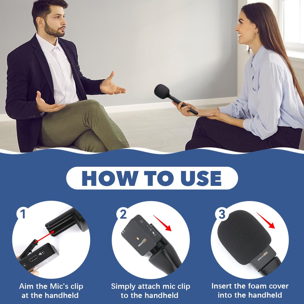Universal Wireless Microphone Interview Handle
