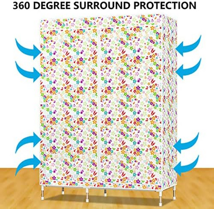 Foldable Clothes Storage with Hanging Rail 88105