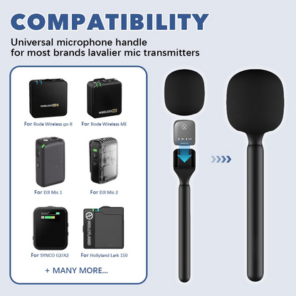 Universal Wireless Microphone Interview Handle