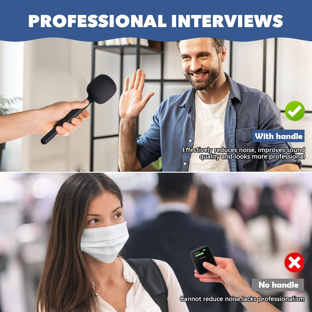 Universal Wireless Microphone Interview Handle