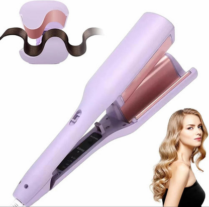 Multifunctional Hair Wavy Curler V Shaped Curling Iron for Beach Waves With 4 Adjustable Temperatures