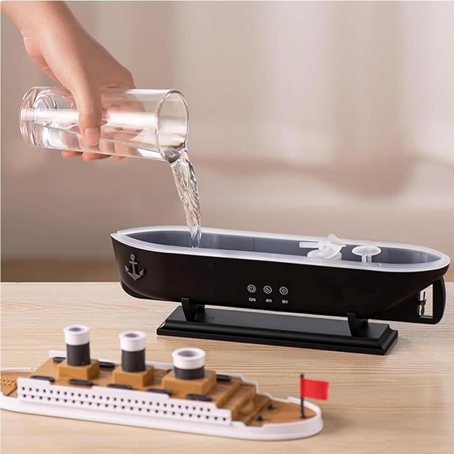 🚢 Titanic Humidifier & Essential Oil Diffuser – Aromatherapy
