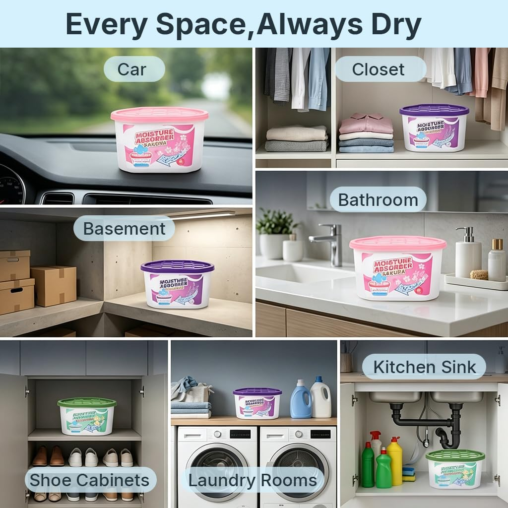Moisture Absorbers - Humidity Absorber and Odor Eliminator