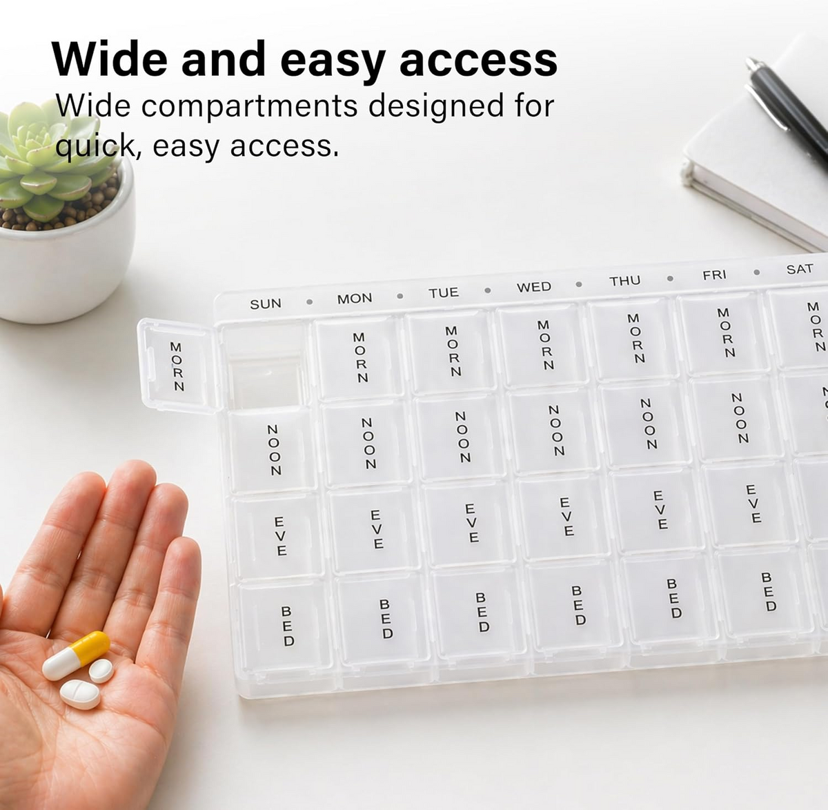 7 days clear pill organizer