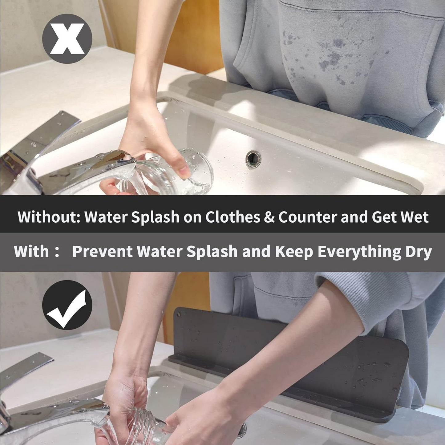 SILICONE SINK SPLASH SUCTION GUARD
