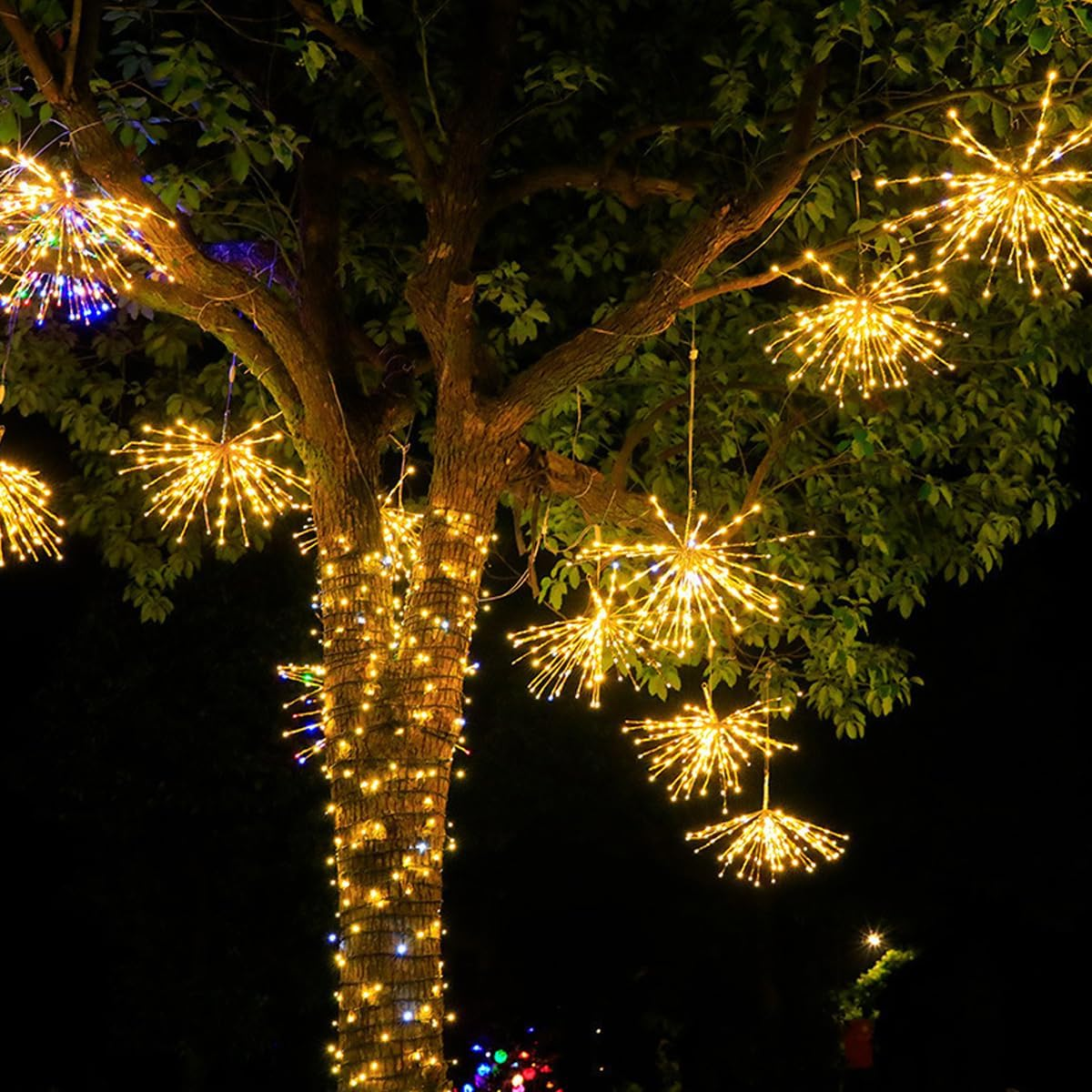 Starburst Light Lighted Ball 120 LED Firework Lights Twinkle Hanging Ball