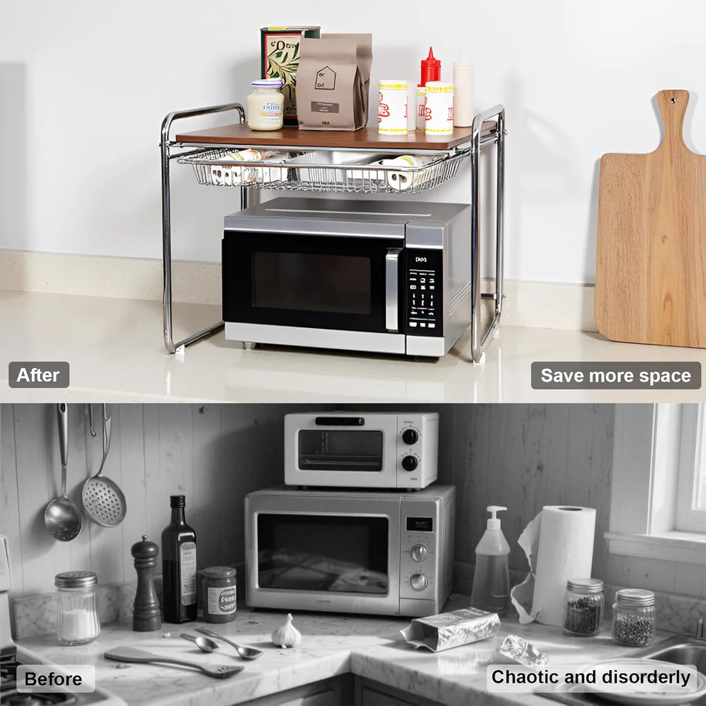 Microwave Stand Kitchen Organizer