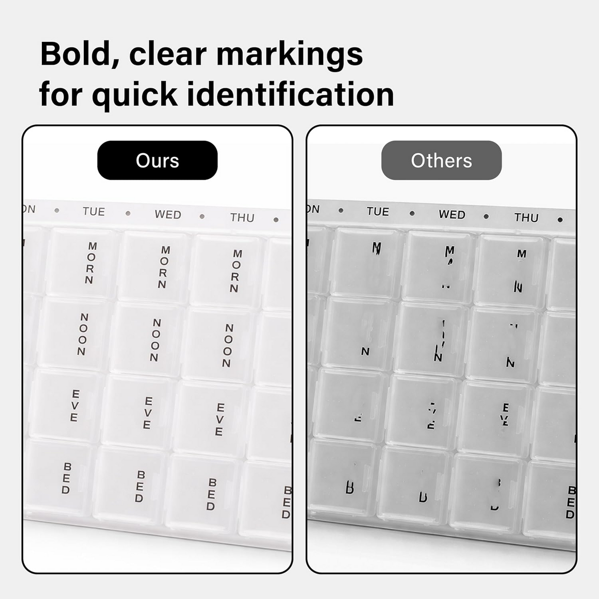 7 days clear pill organizer