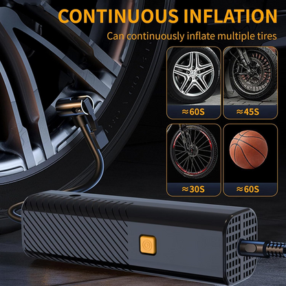 Tire Inflator Portable Air Compressor - Air Pump for Car Tires with Tire Pressure Gauge