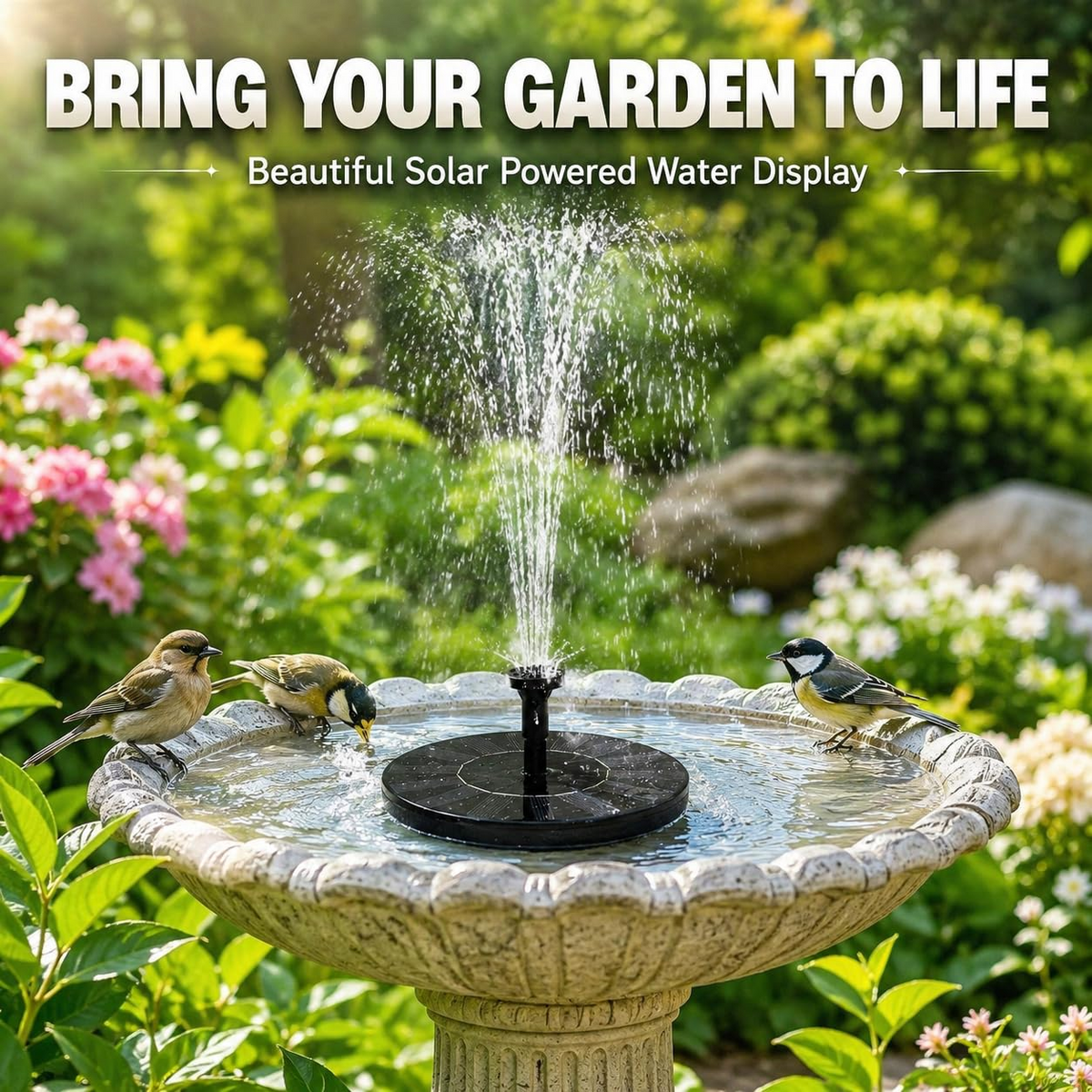 Solar Bird Bath Water Fountain Pump