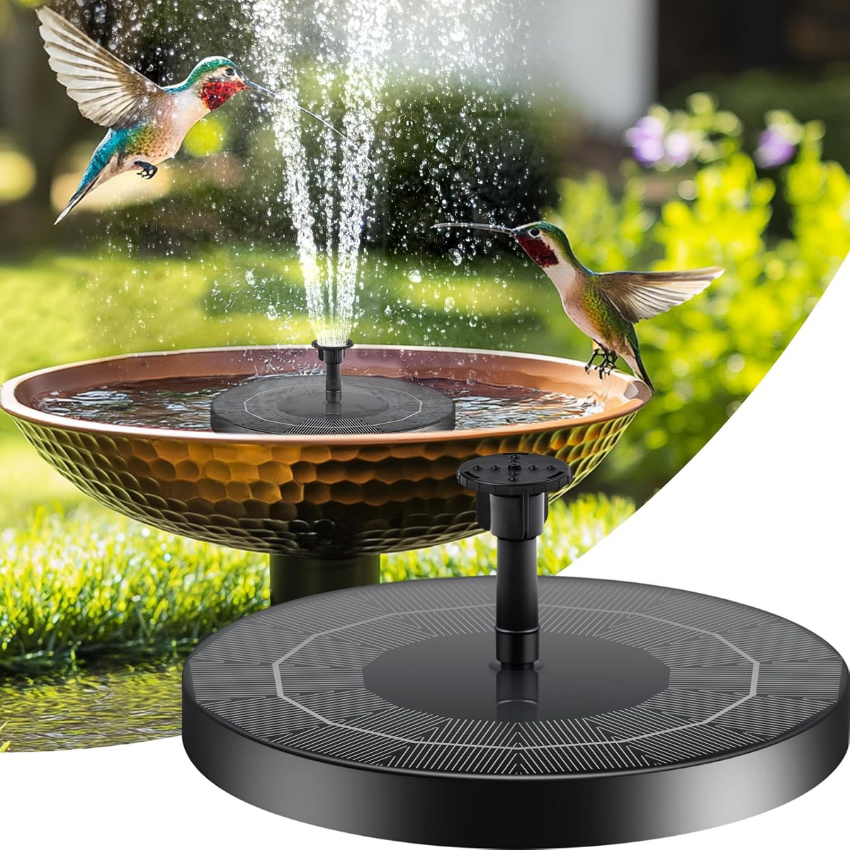 Solar Bird Bath Water Fountain Pump