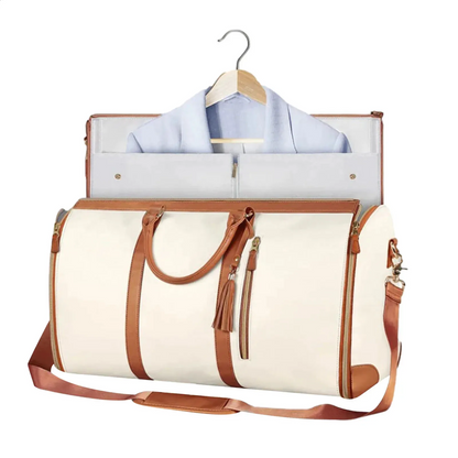 8 in 1 Travel Storage Bag, Leather Travel Duffel Bag with Shoulder Strap