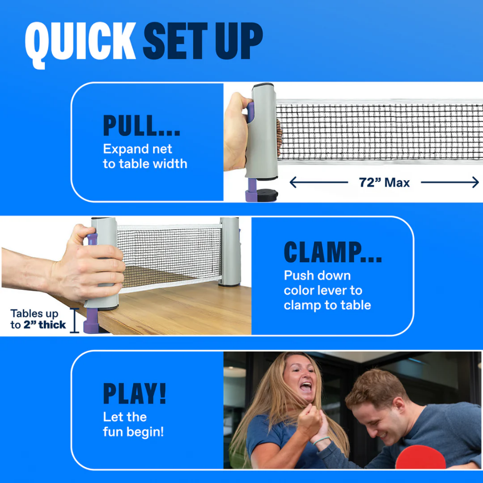 PingPong Game Set All-In-One Portable Tennis Set