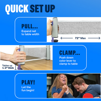 PingPong Game Set All-In-One Portable Tennis Set