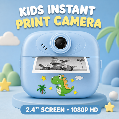 Kids Instant Print Camera with 2.4" Screen, 1080P HD