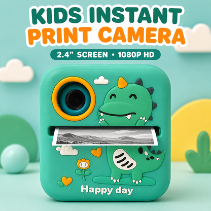 Kids Instant Print Camera with 2.4" Screen, 1080P HD